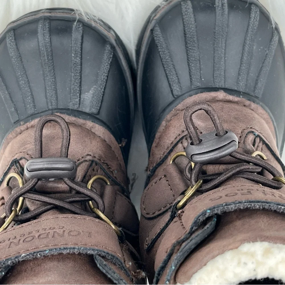 London Fog Collection Boots Size 5 Toddler Brown Cold Weather Winter Shoes